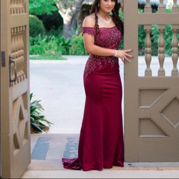 Maroon Prom Dress